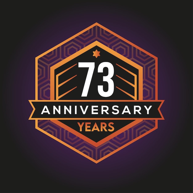 Vector 73rd year anniversary abstract logo design vector template