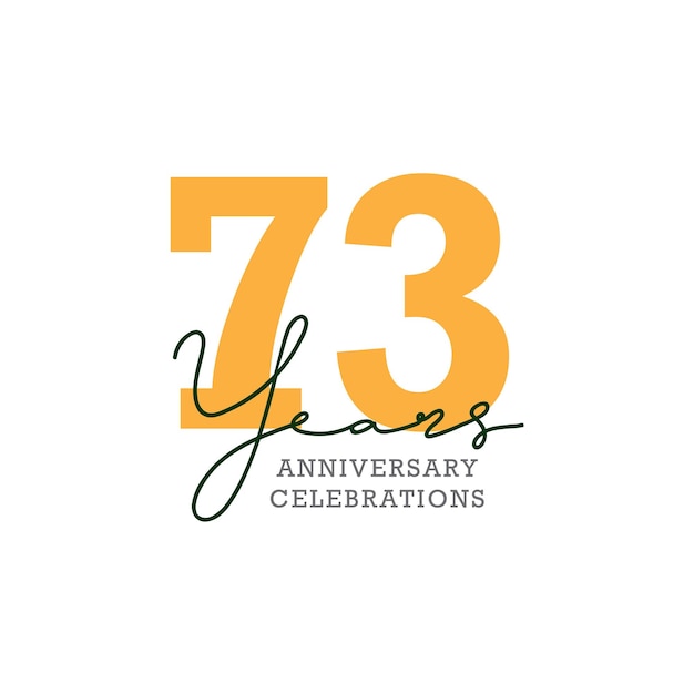73th anniversary celebration logo design. vector eps10