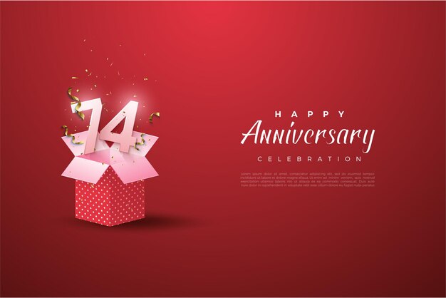 74° anniversario con confezione regalo 3d.