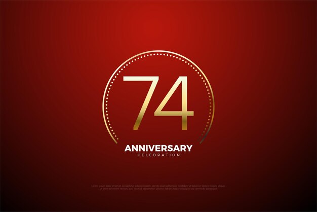 반짝이는 아치가 있는 74주년