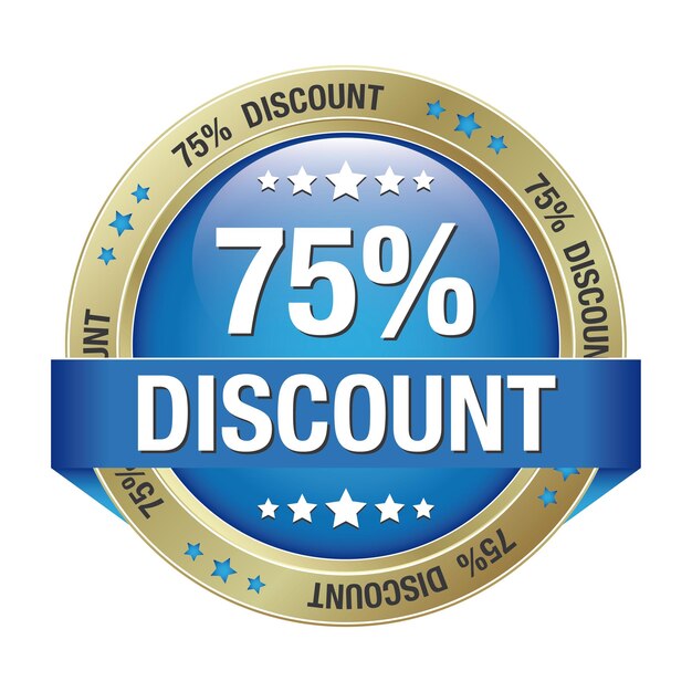 Vector 75 discount blue gold button