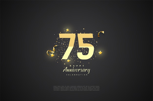 75th anniversary celebration with combination flat numbers.