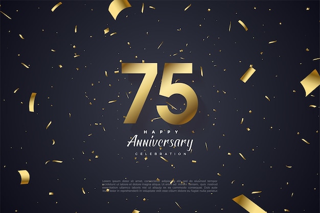 75th anniversary celebration with gold number.