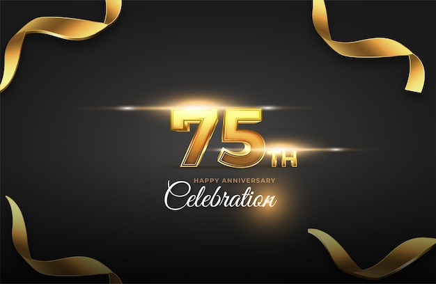 75th anniversary illustration background