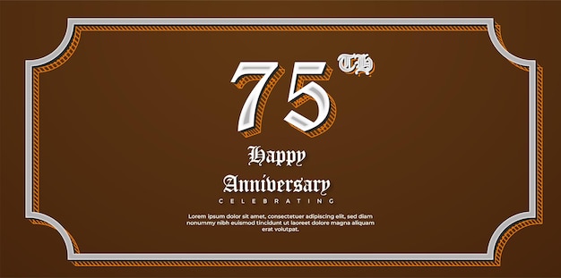 Vector 75th anniversary illustration background