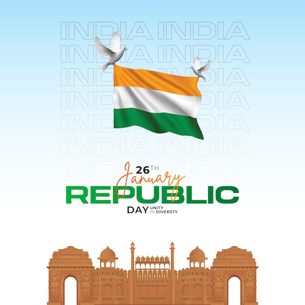 75th indian republic day 26 january celebration social media post web bennar status wishes