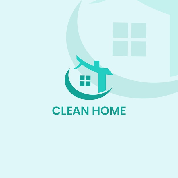 Vector 76. abstract logo for company clean home