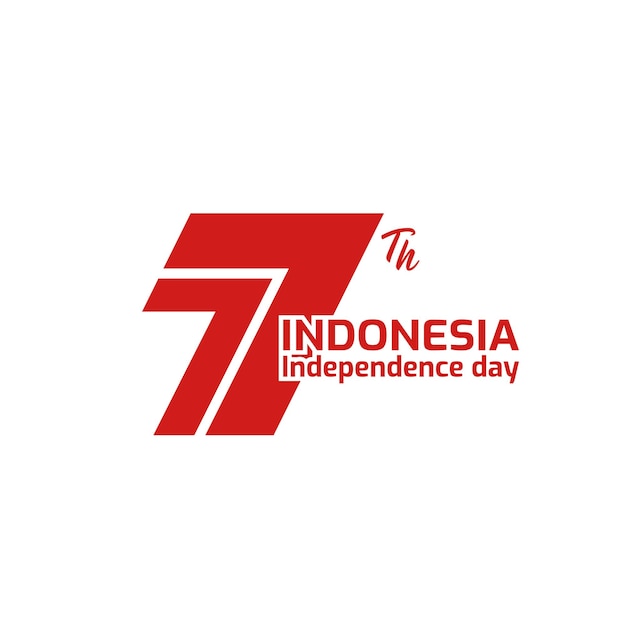 Vector 77 years independence day of indonesia logo