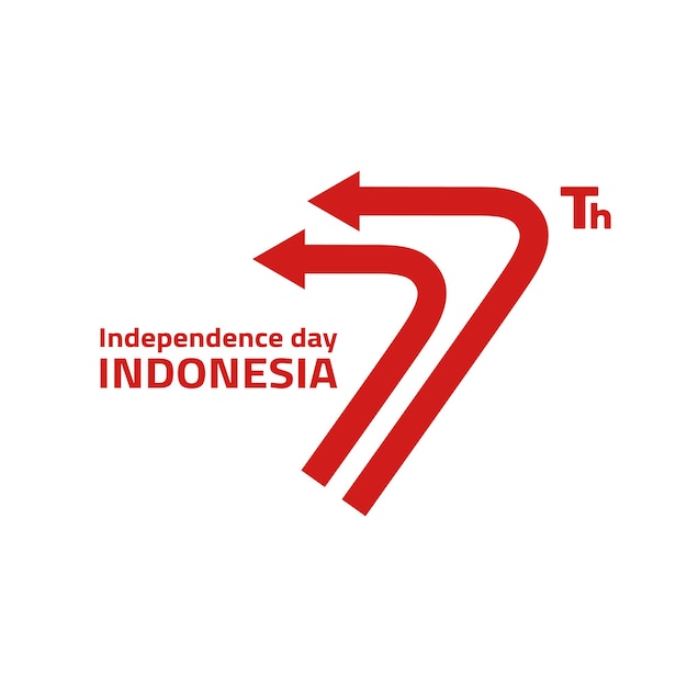 Vector 77 years independence day of indonesia logo