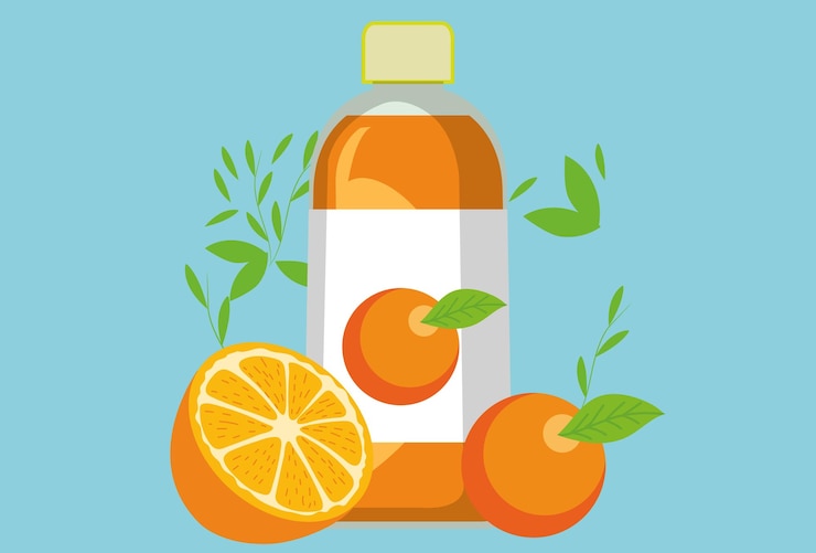 Vector 7705 coldpressed juice concept illustration