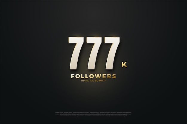 777k followers with bright numbers