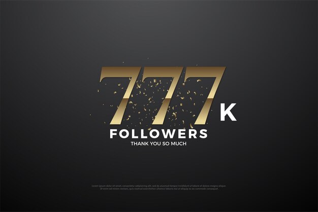 777k followers with a simple design