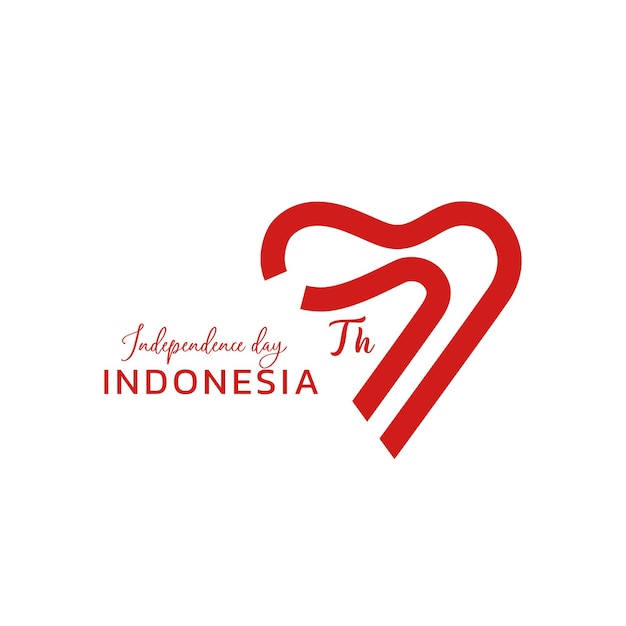 Vector 77e indonesië onafhankelijkheidsdag logo