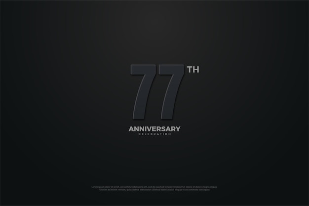 77th anniversary background in dark color