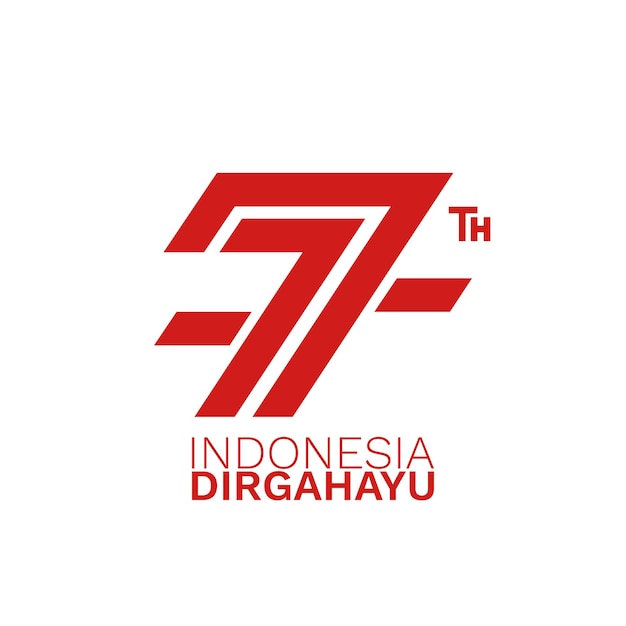 Vettore 77th indonesia independence day logo dirgahayu si traduce in longevità o lunga vita