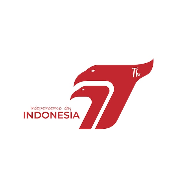 Vettore logo del 77° giorno dell'indipendenza dell'indonesia