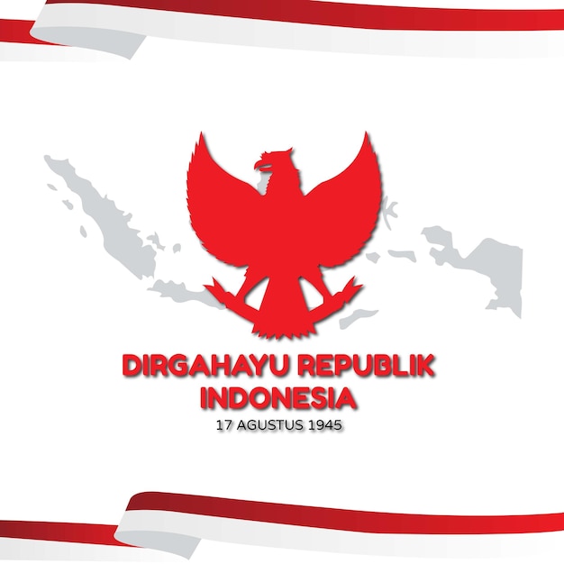 77th indonesian independence day poster design illustration