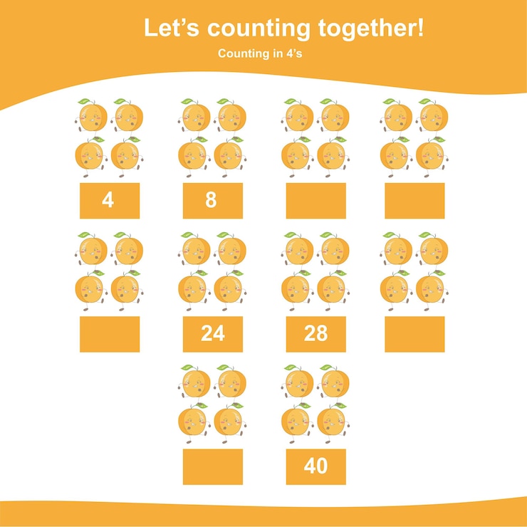 Vector 78 counting in 4's