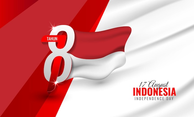 벡터 빨간색과 흰색 배경의 78년 인도네시아 독립 기념일