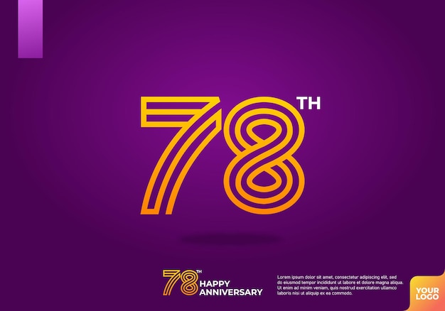 78th anniversary logotype