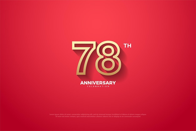 78th anniversary with punched number illustration.