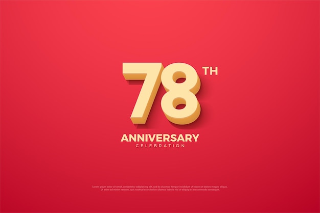 78th anniversary with super smooth yellow 3d numbers.