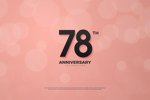 78th anniversary with transparent bubble background.