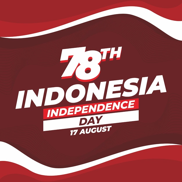 Vector 78th indonesia independence day celebration