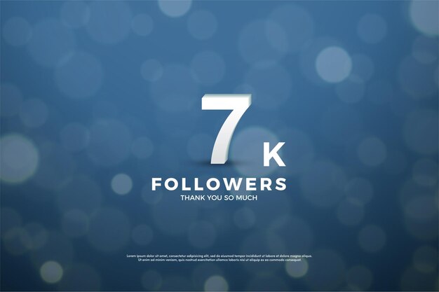 7k followers with simple design