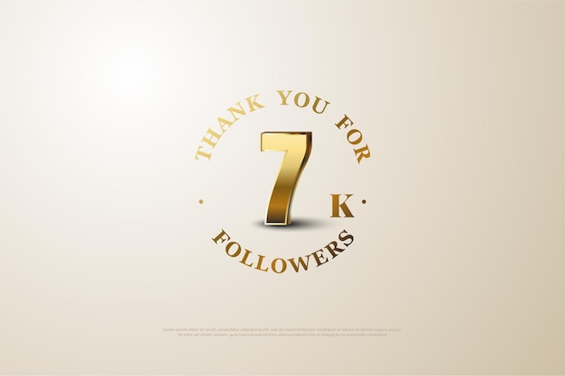 7k volgers met gloeiende gouden cijfers
