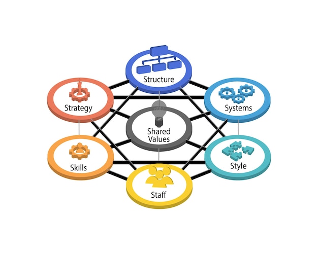 7S Model refers to a tool that analyzes a company organizational design to depict how effectiveness