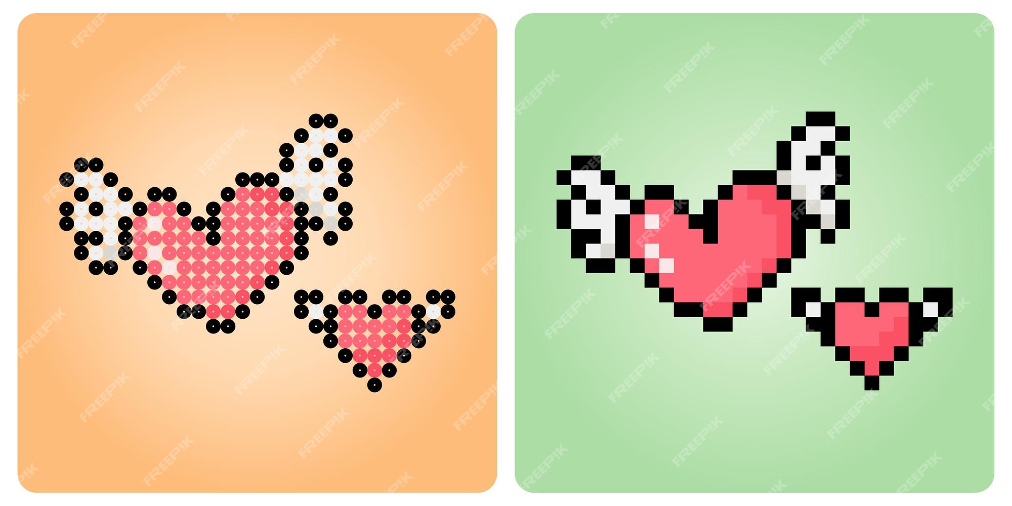 Online games love heart pixel connect Royalty Free Vector