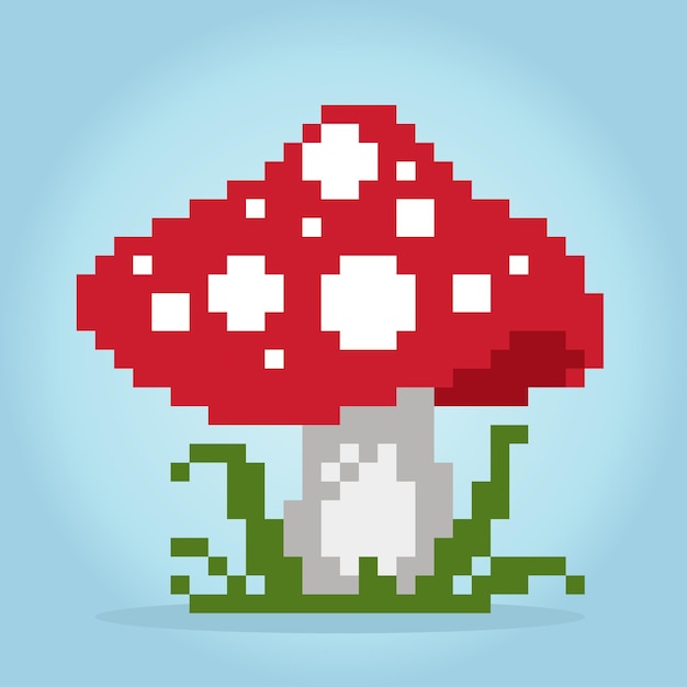 8-bits pixelpaddestoelpictogram Plant voor game-items en kruissteekpatronen in vectorillustraties