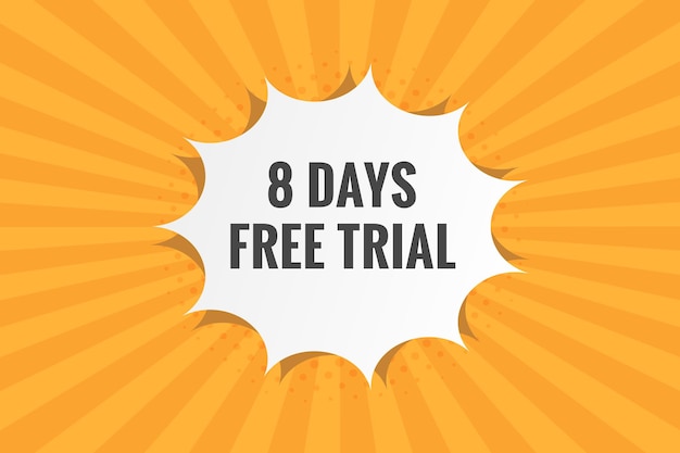 8 days free trial banner design 8 day free banner background