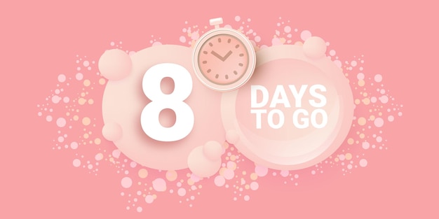 8 days to go banner design template