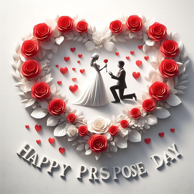 Vector 8 februari gelukkige proposed day greeting card design