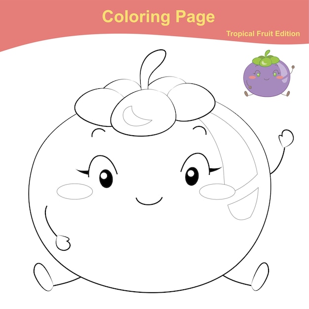 8 Fruit Coloring Page