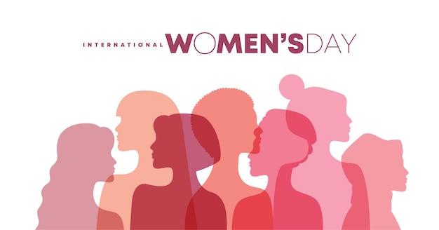 8 maart Internationaal Vrouwendag Vector illustratie groep van vrouwen in platte stijl ontwerp