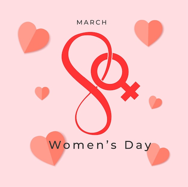 8 maart internationale vrouwendag sjabloonontwerp