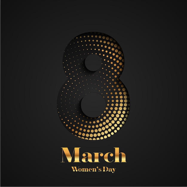 8 maart vrouwendag ontwerp. Vectorconceptontwerp voor vrouwendag voor internationale vrouwenviering.