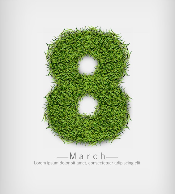 8 марта зеленая трава