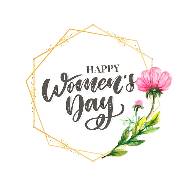 8 march. Happy Woman's Day congratulation card