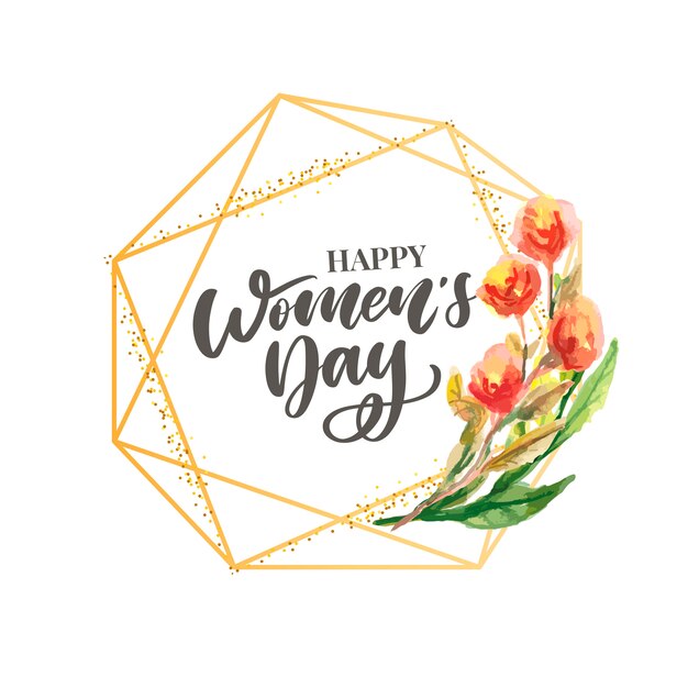 8 march. Happy Woman's Day congratulation card