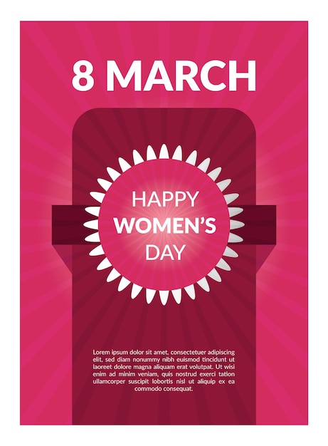 Vector 8 march happy women's day free vector vol4