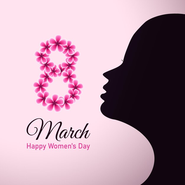 Vettore 8 marzo felice giornata della donna