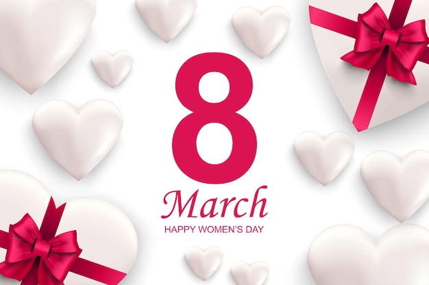 8 march international happy women's day greeting design