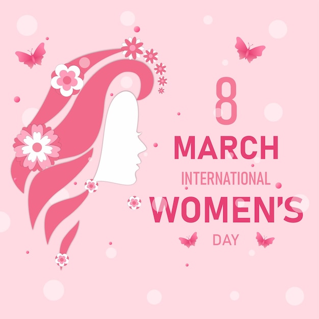 8 march women's day design template