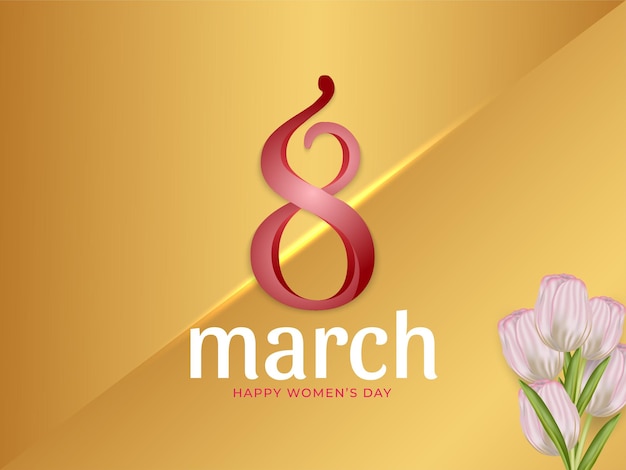 8 march women's day wallpaper with flower