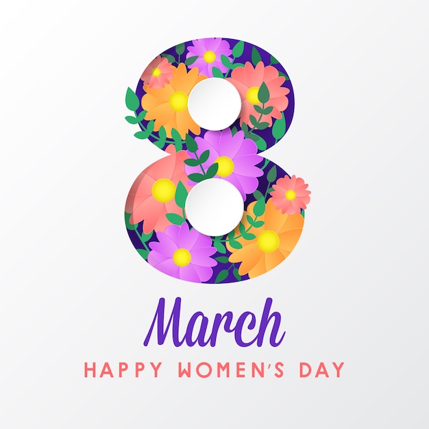 8 march womens day greeting card poster banner background