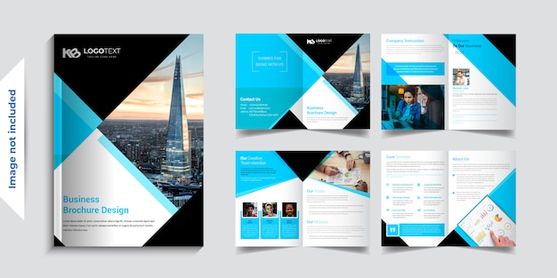 Modelli di progettazione di brochure aziendali da 8 pagine